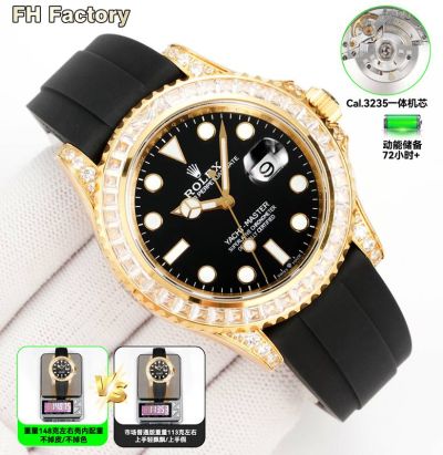 FH Factory Rolex Yacht-Master 226679TBR 3235 Movement 42mm Diamond Bezel Watch